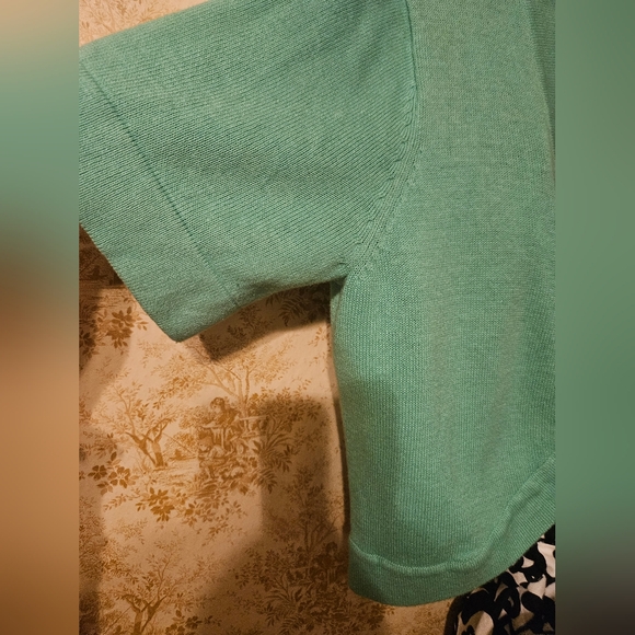 Size 8-10 dress set with shrug black,white& mint green - Picture 10 of 15